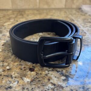 Columbia Sportswear Black Faux Leather Casual Work Outdoor Belt Mens Small 30-32